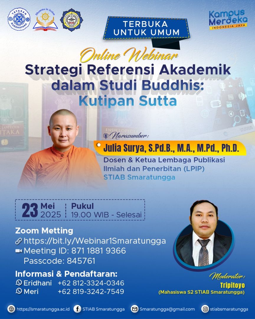 Webinar Strategi Referensi Akademik dalam Studi Buddhis